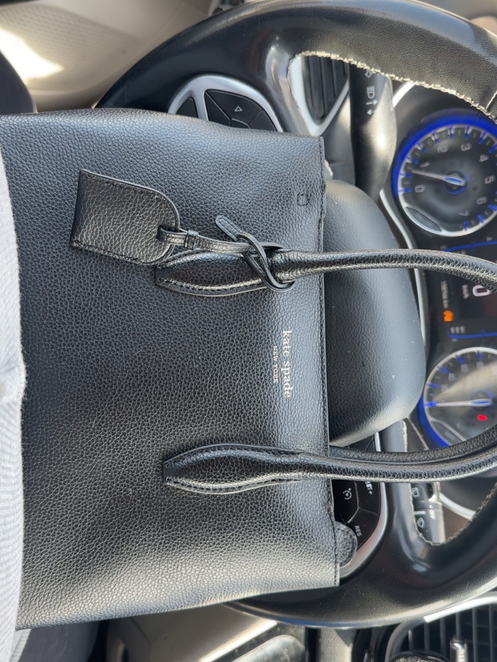 kate spade Black Pebbled Leather Shoulder Tote